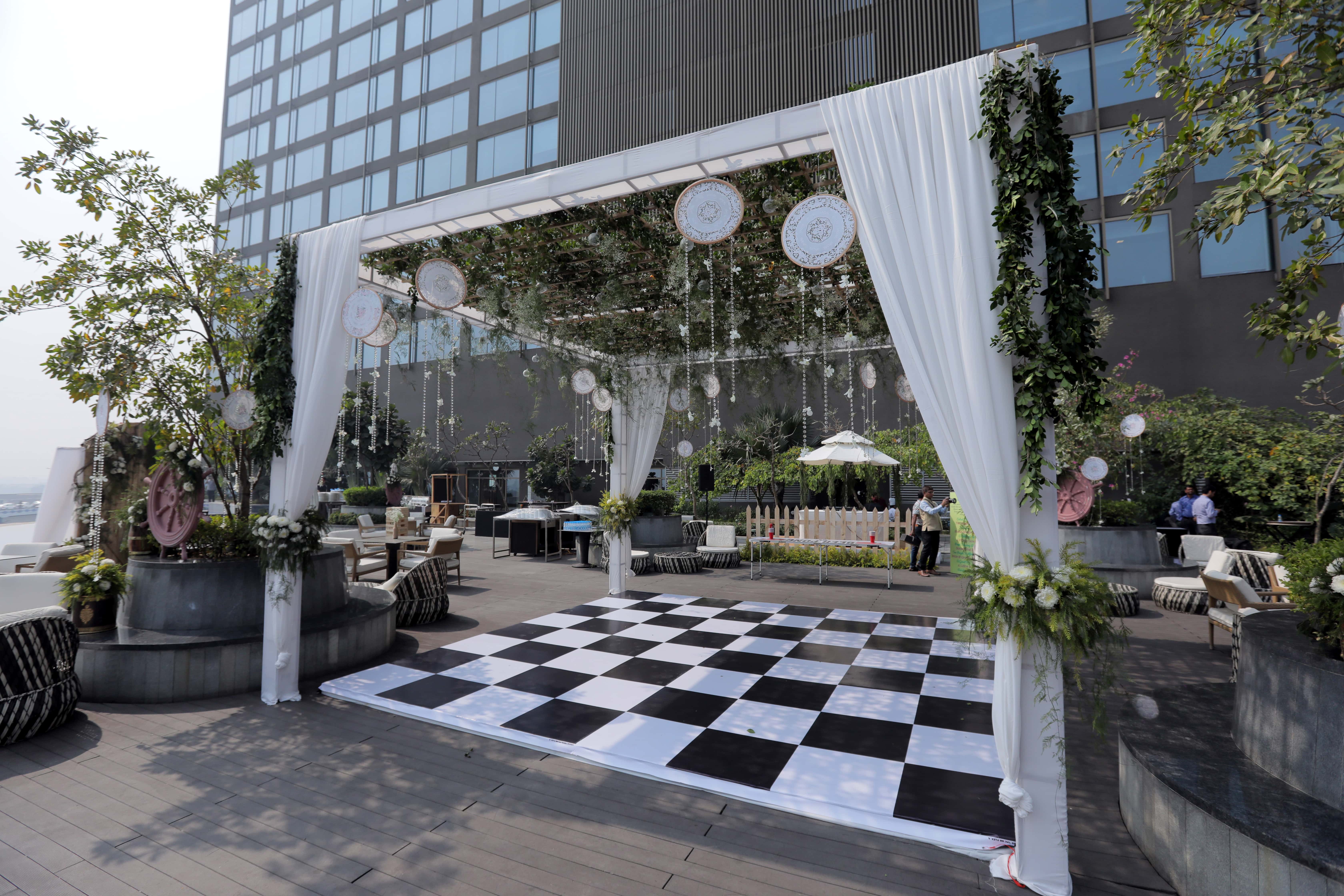 Beach wedding setup